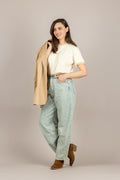 Jeans barrel Bloom Smooth - 100% cotone blu