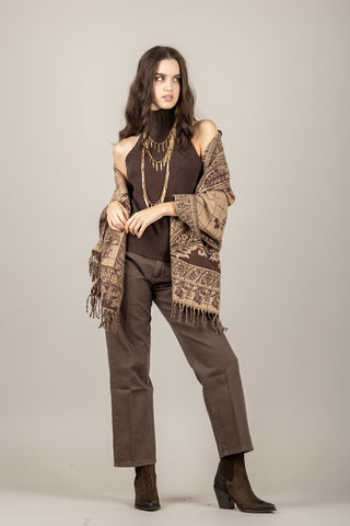 VICOLO - AF0088 - SCIARPA DISEGNO BANDANA