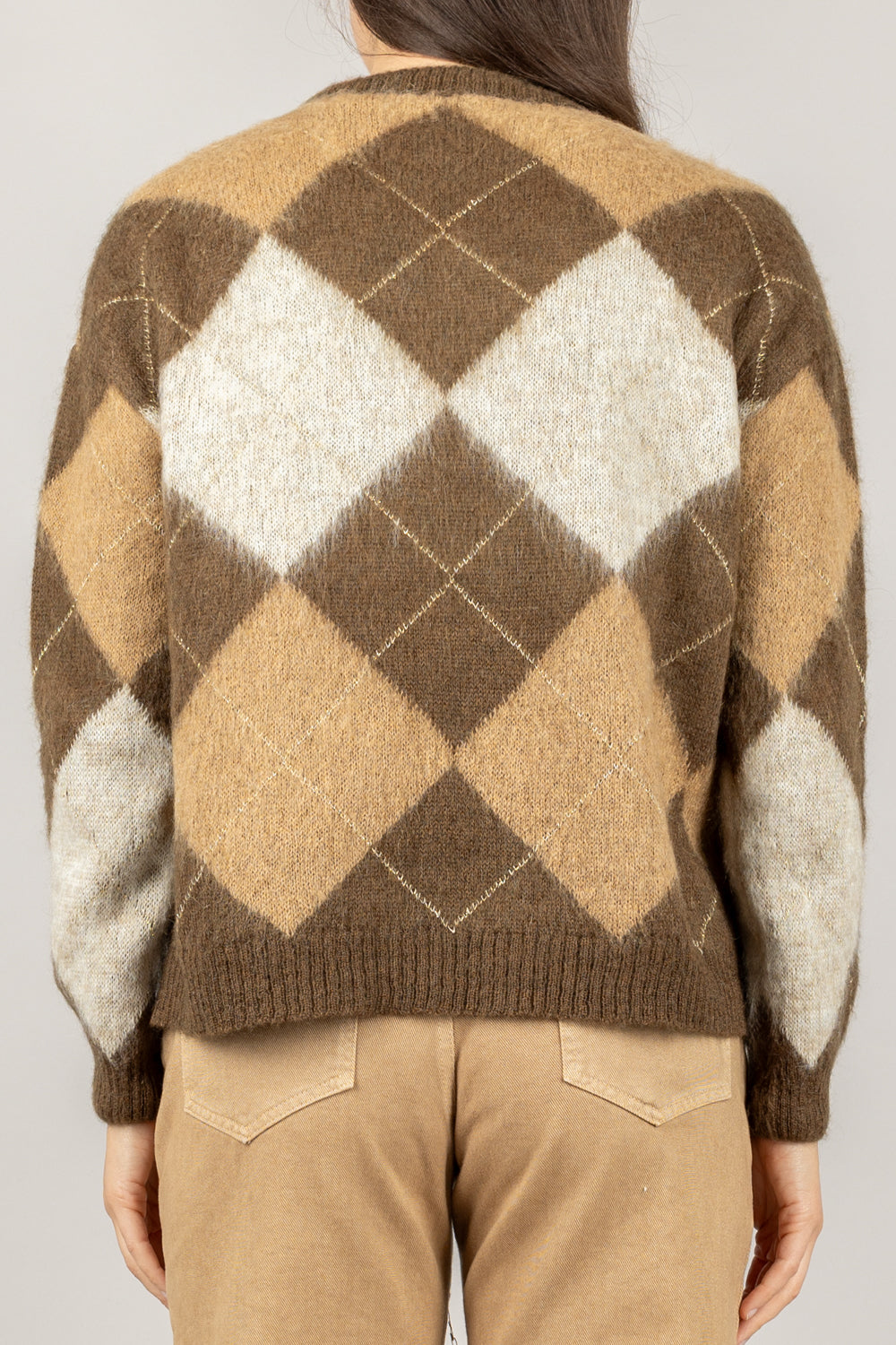 TENSIONE IN - D80998 - MAGLIA ROMBI FILO LUREX