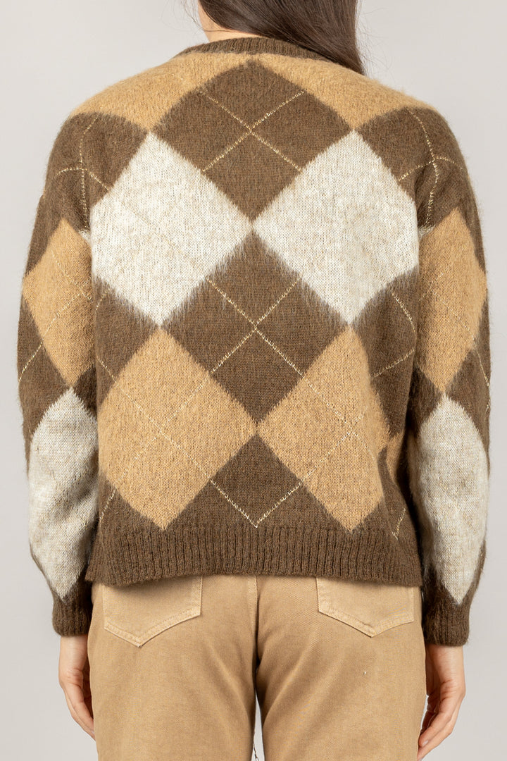 TENSIONE IN - D80998 - MAGLIA ROMBI FILO LUREX