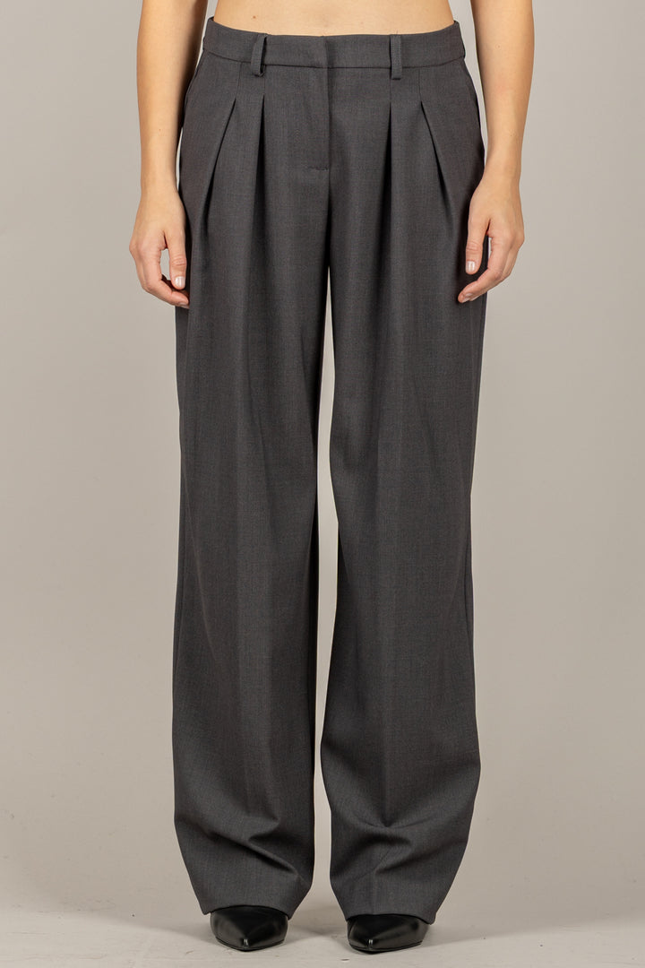 TENSIONE IN - W25P736 - PANTALONE PALAZZO CON PINCES