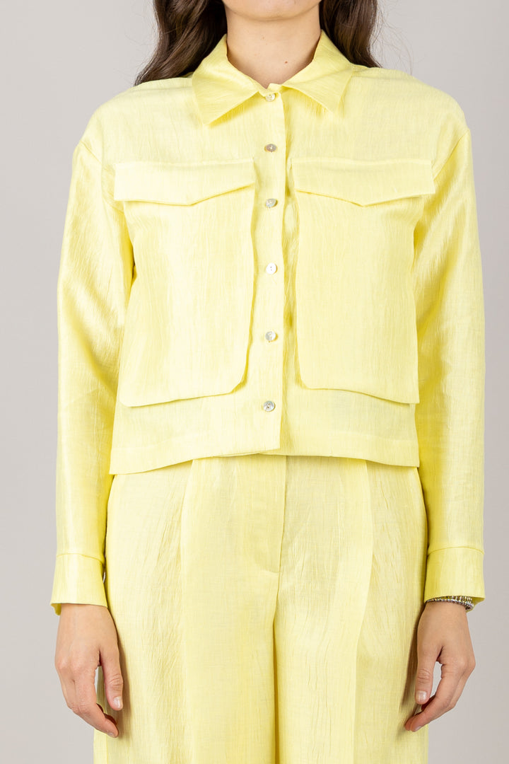 VICOLO - TD1890 - CAMICIA CORTA CON TASCONI