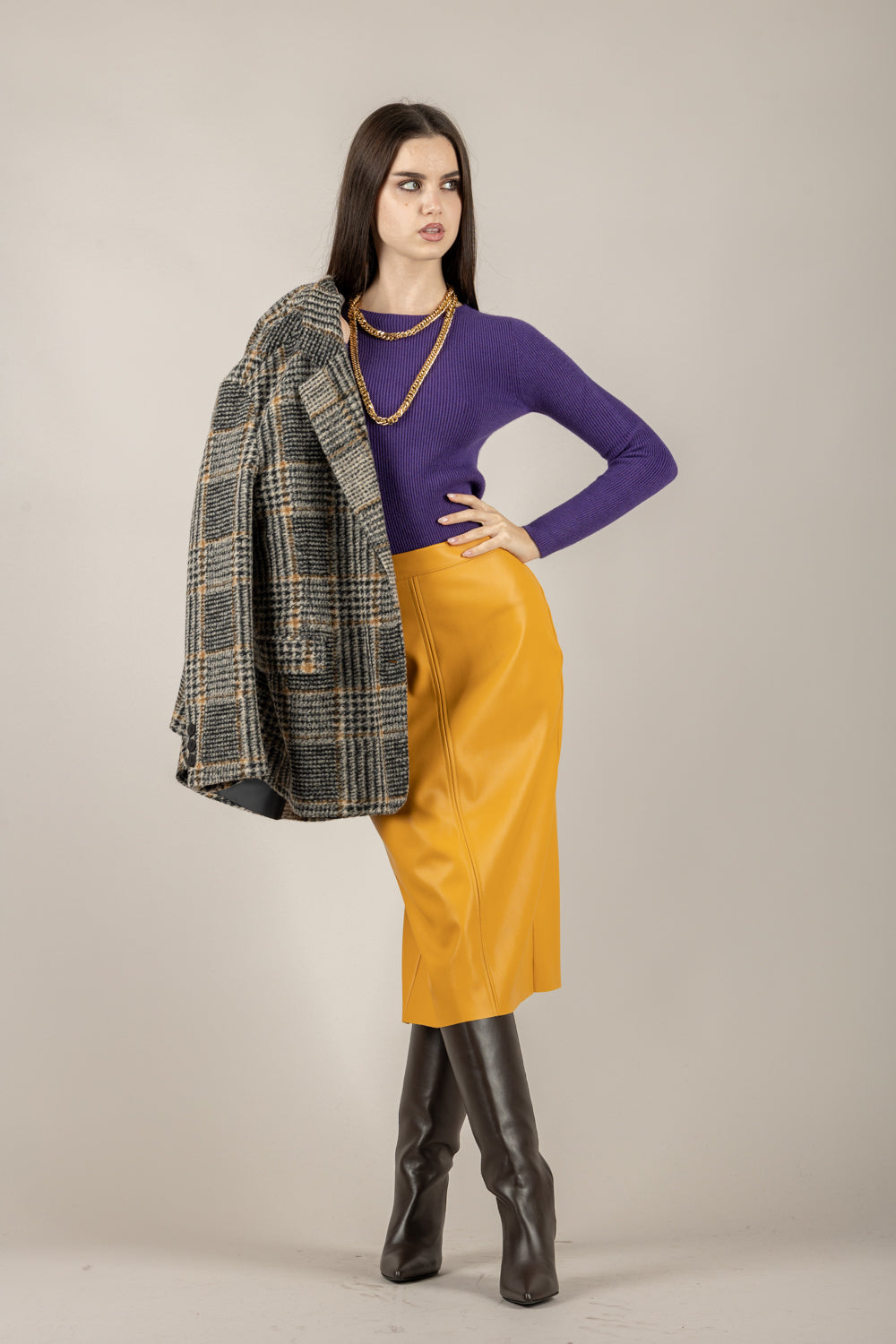 VICOLO - 77315F - MAGLIA COSTINE SLIM