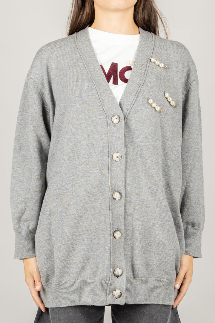 VICOLO - 77008F - CARDIGAN OVER CON SPILLA