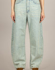 Jeans barrel Bloom Smooth - 100% cotone blu