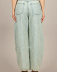 Jeans barrel Bloom Smooth - 100% cotone blu