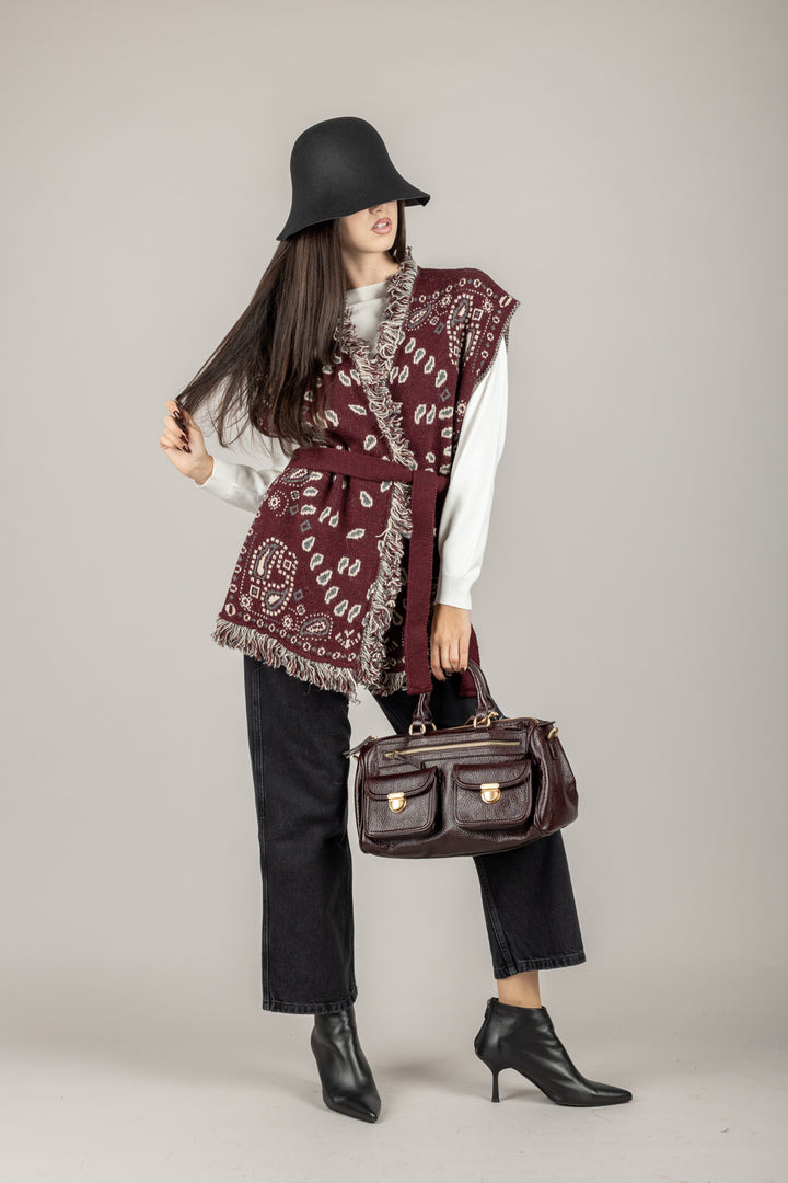 TENSIONE IN - W5HMG64A400 - GILET STAMPA BANDANA CON CINTA
