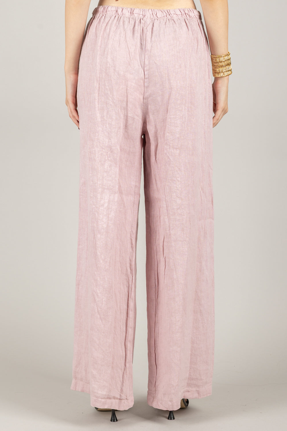 TENSIONE IN - S25PI61 - PANTALONE IN LINO A PALAZZO