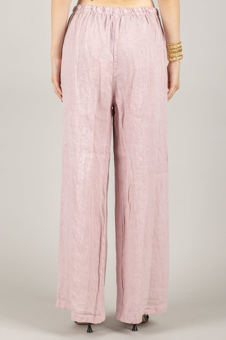 TENSIONE IN - S25PI61 - PANTALONE IN LINO A PALAZZO