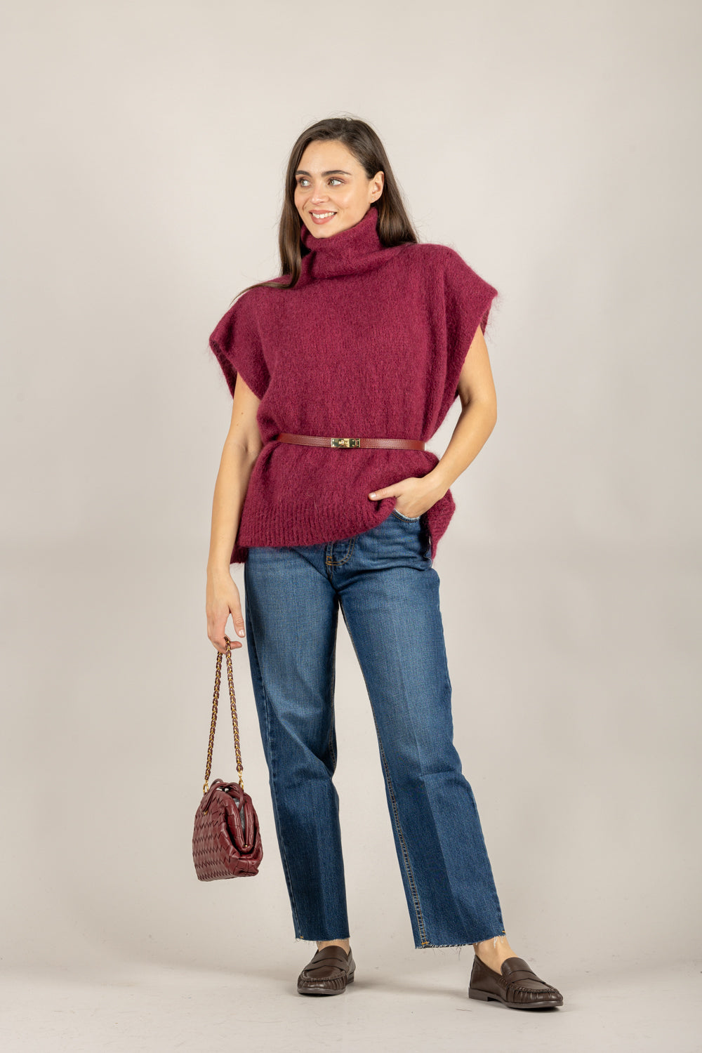 DIXIE - M277Y238 - MAGLIA MOHAIR COLLO ALTO