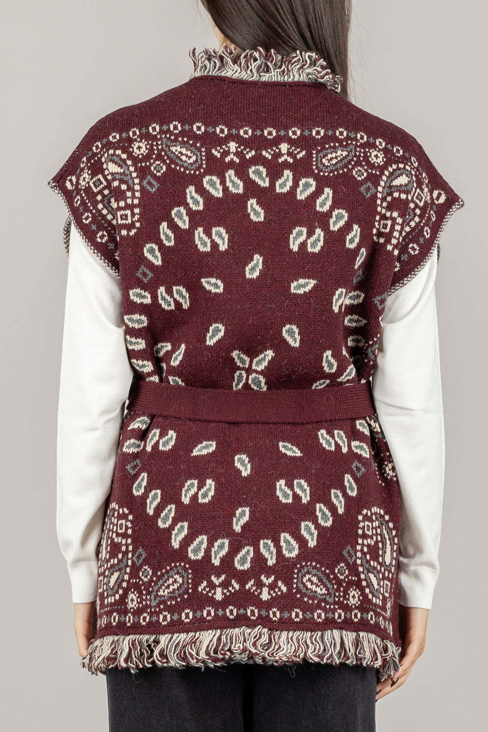 TENSIONE IN - W5HMG64A400 - GILET STAMPA BANDANA CON CINTA