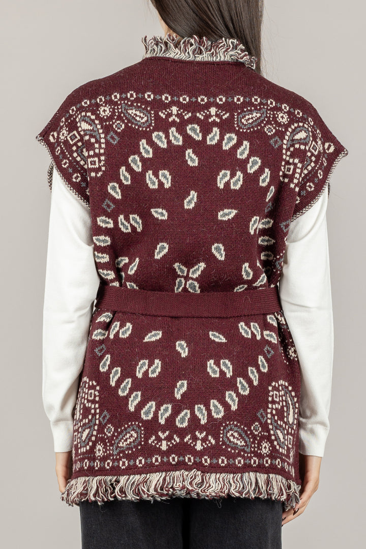 TENSIONE IN - W5HMG64A400 - GILET STAMPA BANDANA CON CINTA