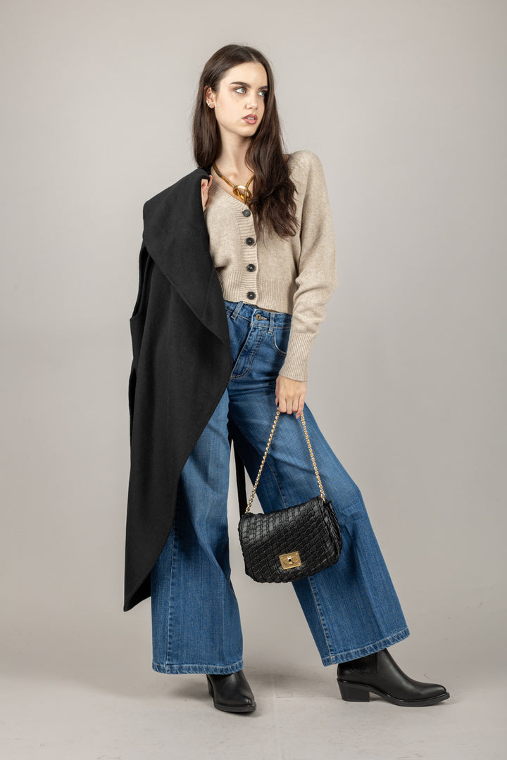 VICOLO - 77282F - CARDIGAN CROP