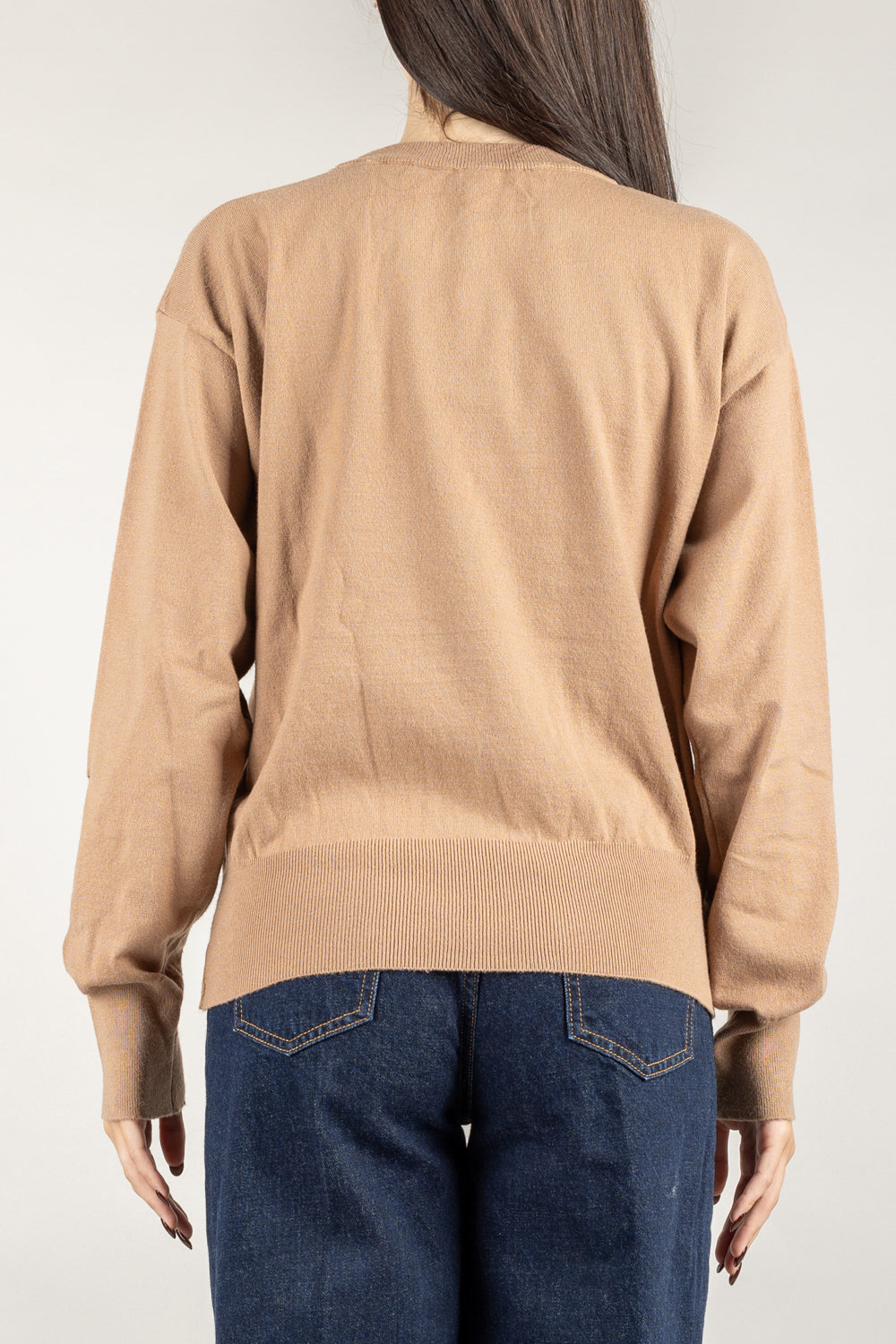 VICOLO - 44041F - MAGLIA GIROCOLLO  CON CUT OUT