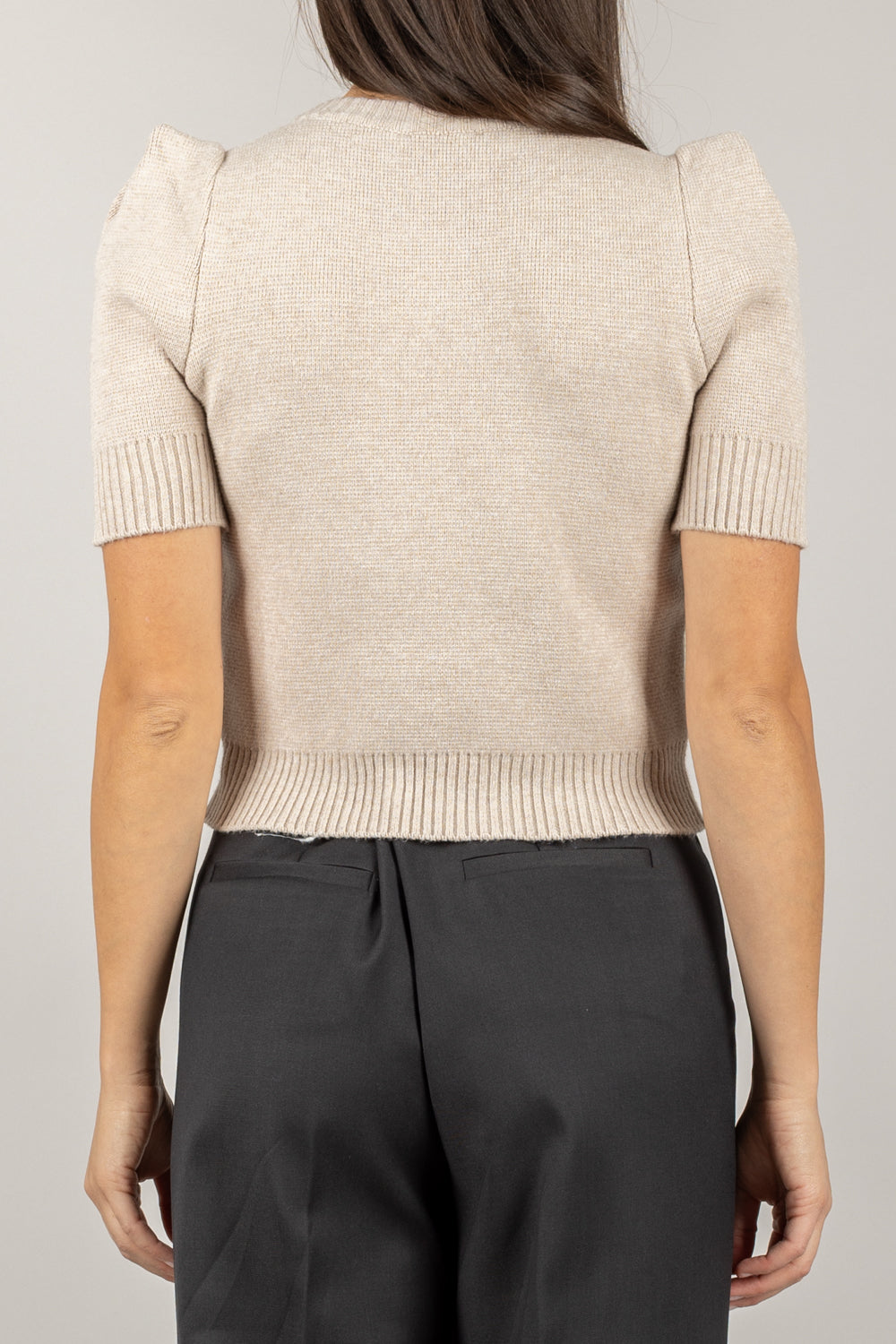 VICOLO - 77236F - MAGLIA GIROCOLLO MANICA SBUFFO