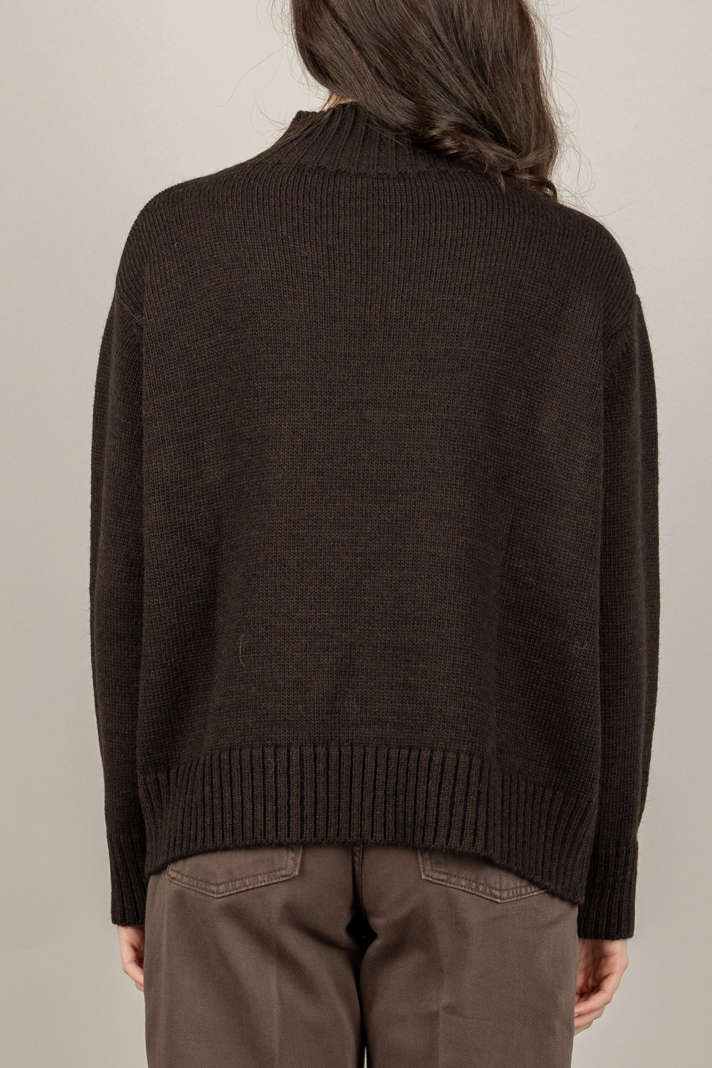 TENSIONE IN - D82044 - MAGLIA A COLLO ALTO MANICHE LUNGHE