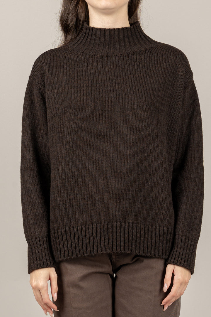 TENSIONE IN - D82044 - MAGLIA A COLLO ALTO MANICHE LUNGHE