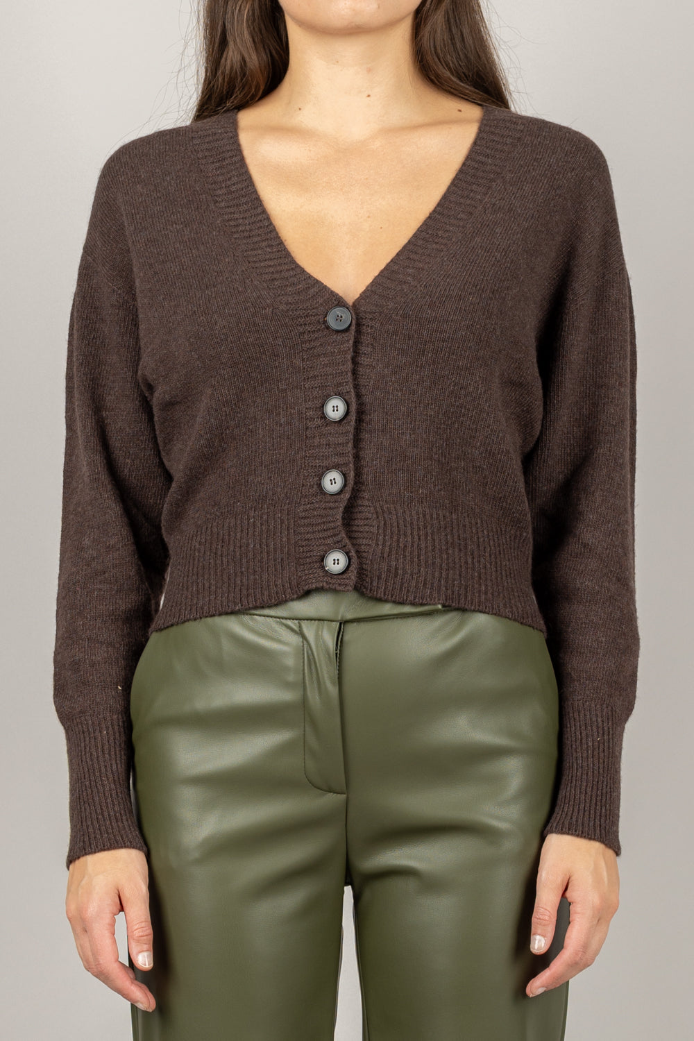 VICOLO - 77282F - CARDIGAN CROP