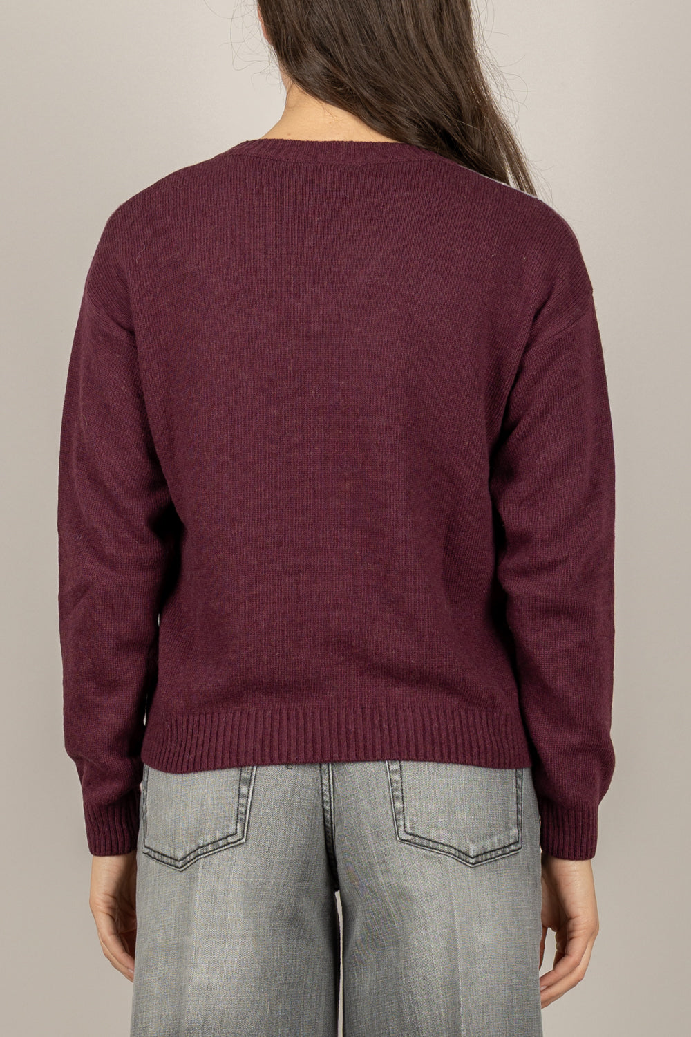 TENSIONE IN - D82036 - MAGLIA A ROMBI SCOLLO A V