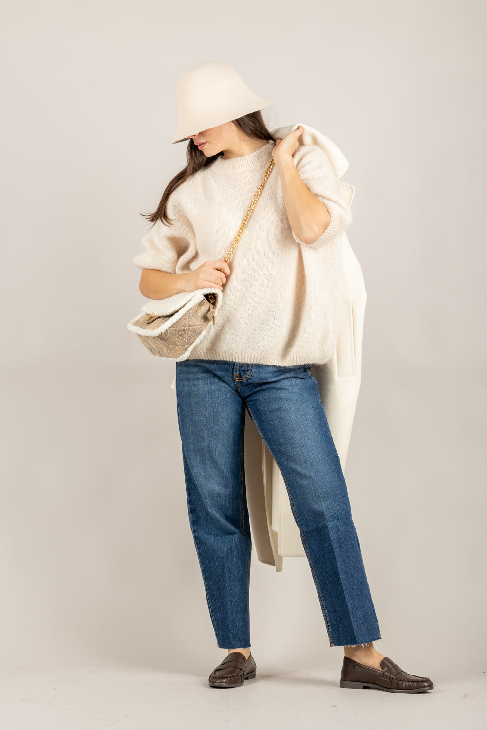 DIXIE - M277Y236- MAGLIA IN MOHAIR GIROCOLLO OVER