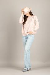 VICOLO - DAB5055 - JEANS JODIE GAMBA DRITTA CELESTE