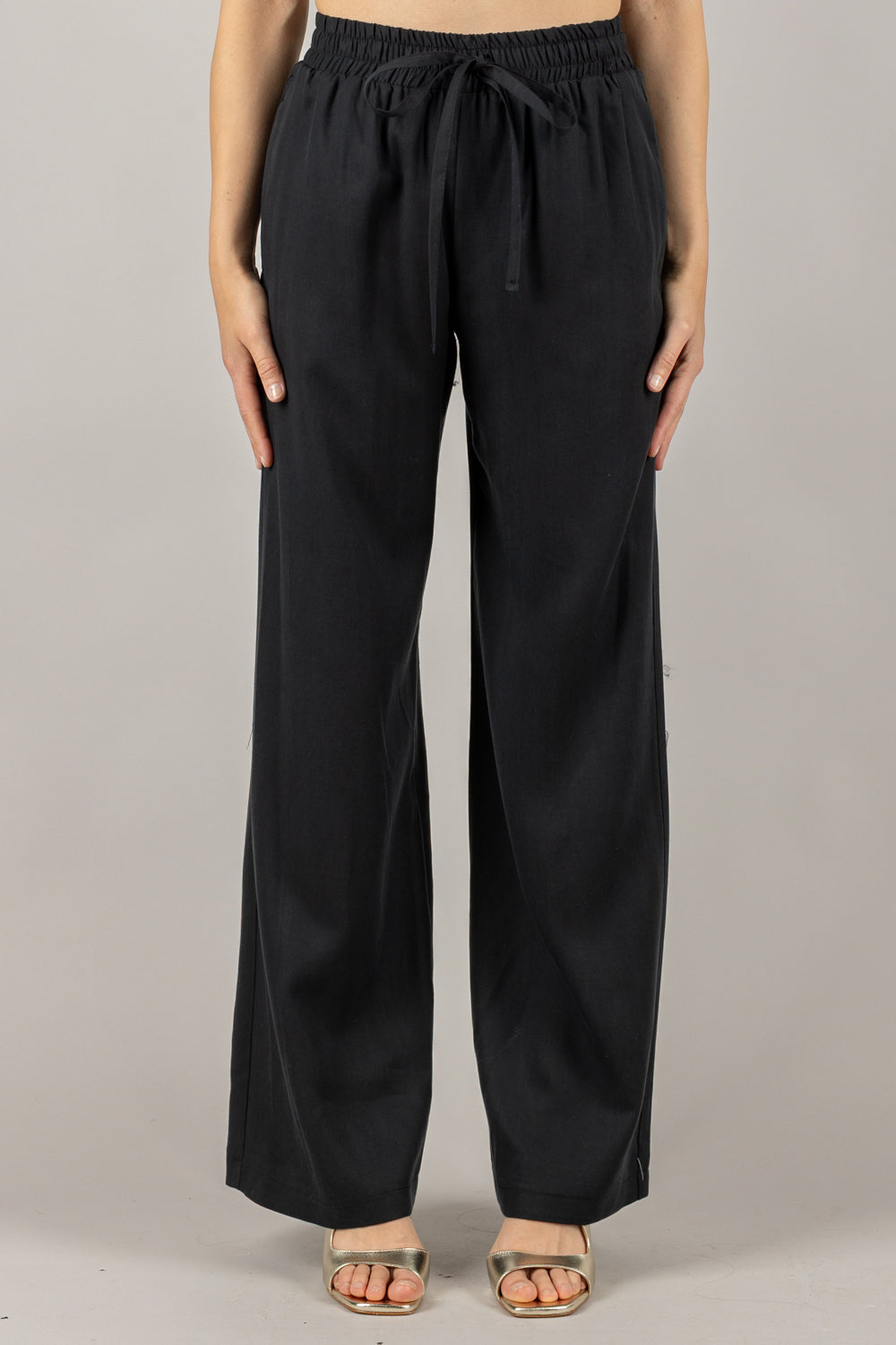 VICOLO - TD0560 - PANTALONE FLUIDO CON COULISSE