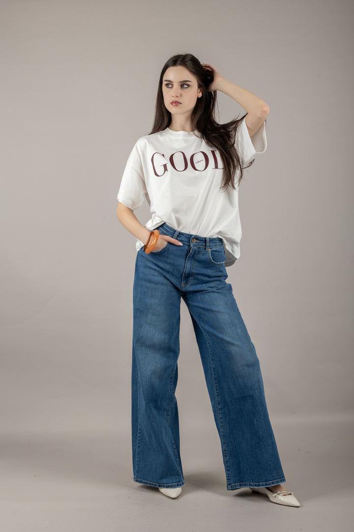 VICOLO - RD0152 - T-SHIRT GOOD VIBES
