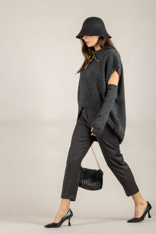 TENSIONE IN - 252PA9339 - GILET STONDATO CON MANICOTTI