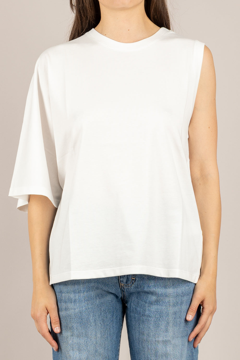 VICOLO - UAB0366 - T-SHIRT IN COTONE SENZA MANICA NATURALE