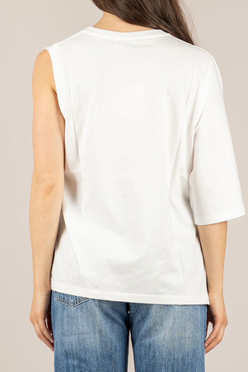 VICOLO - UAB0366 - T-SHIRT IN COTONE SENZA MANICA NATURALE
