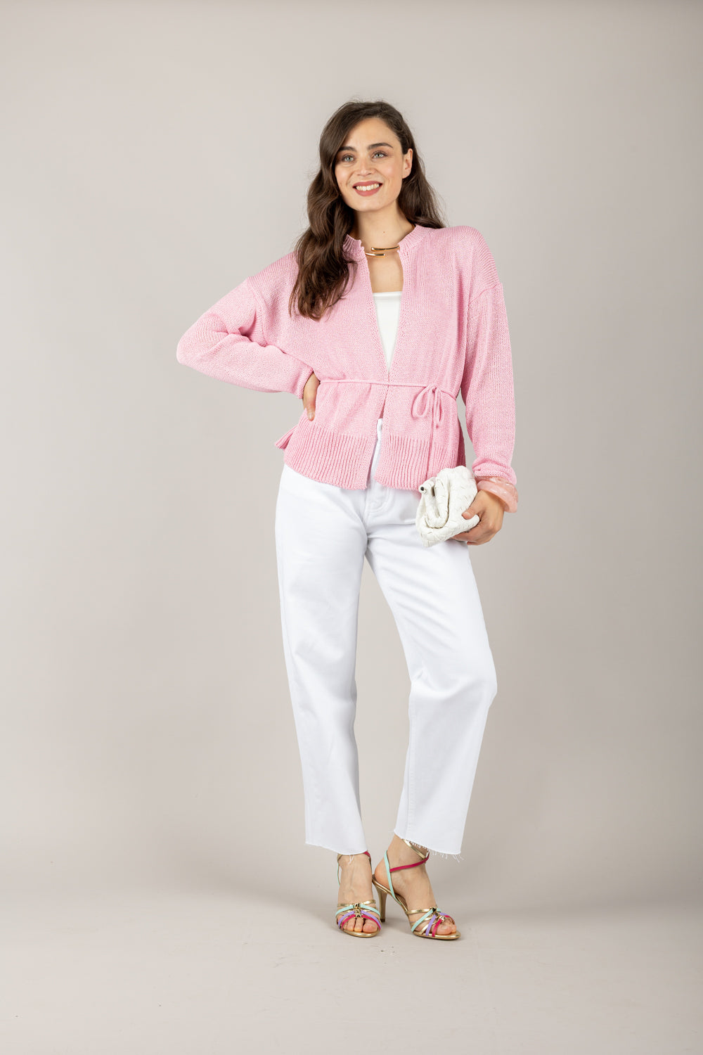 VICOLO - 55027D - CARDIGAN CHIUSURA CORDONCINO