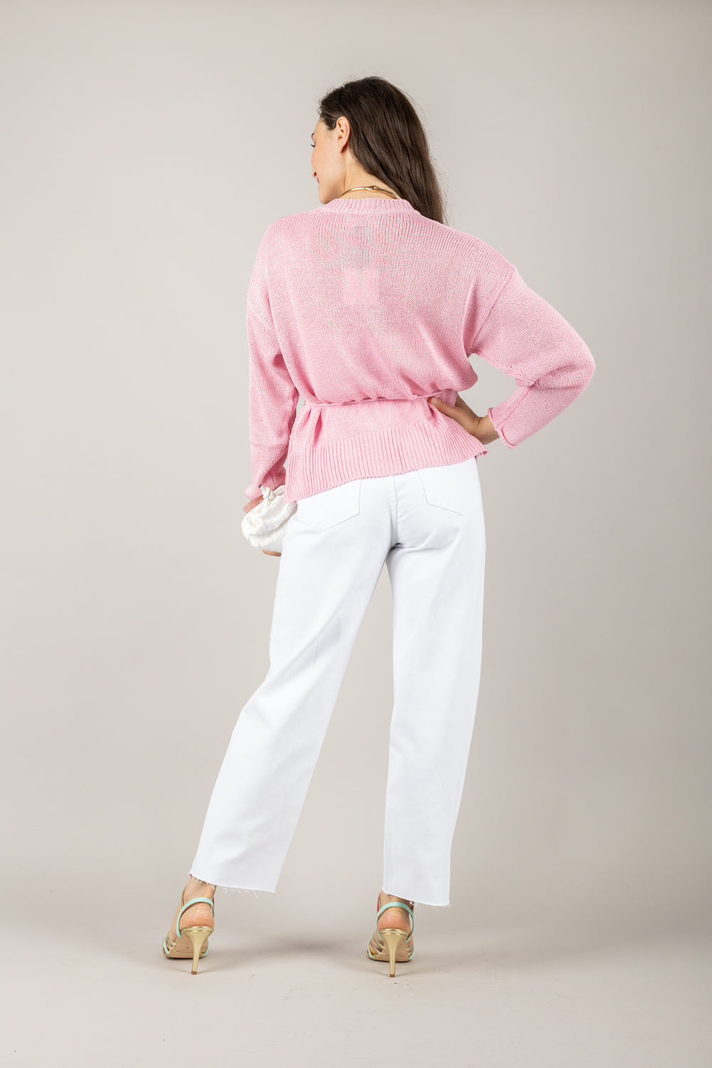 VICOLO - 55027D - CARDIGAN CHIUSURA CORDONCINO