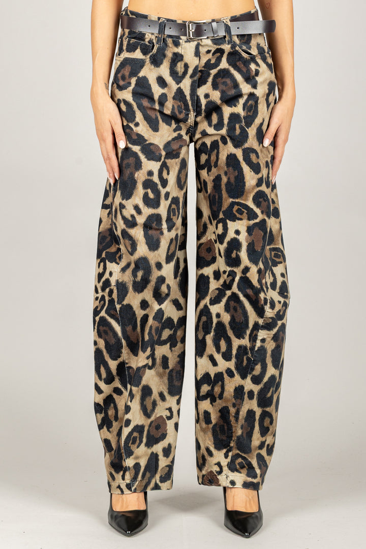 HAVEONE - PFW-P166 - PANTALONE ANIMALIER
