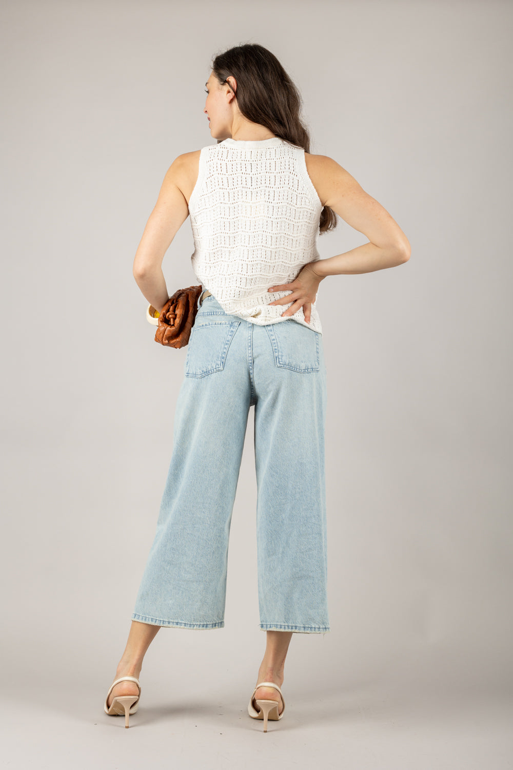 VICOLO - 77124D - GILET GIROCOLLO IN MAGLIA