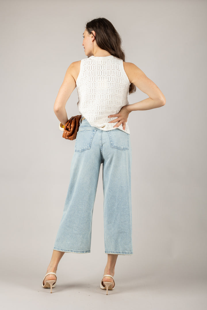 VICOLO - 77124D - GILET GIROCOLLO IN MAGLIA