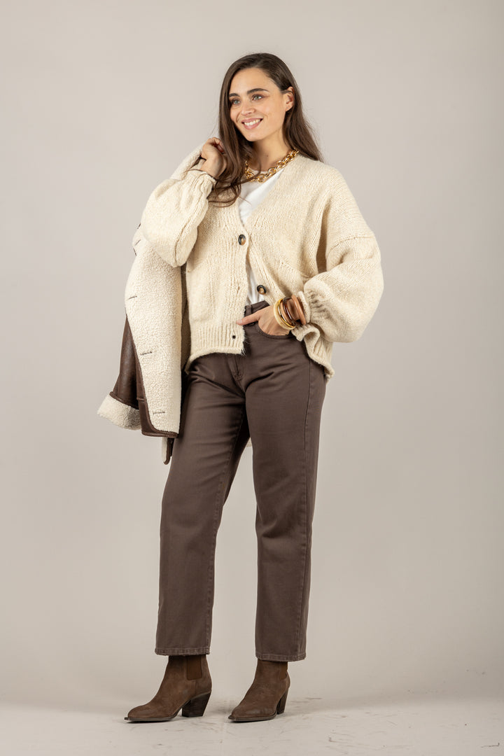 HAVEONE - JIT-P020 - CARDIGAN OVER TRE BOTTONI