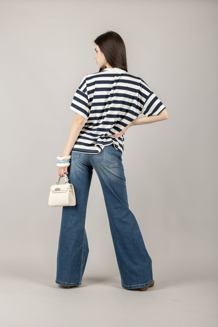 VICOLO - UD0196 - T-SHIRT RIGHE