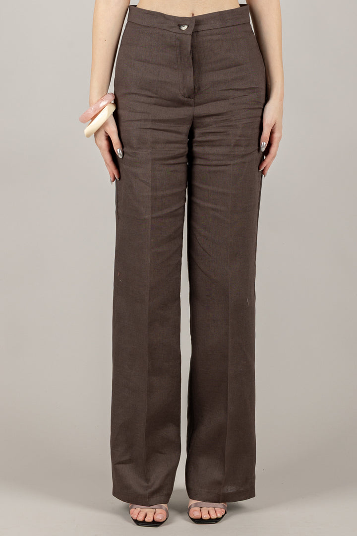 VICOLO - TD1872 - PANTALONE PALAZZO LINO