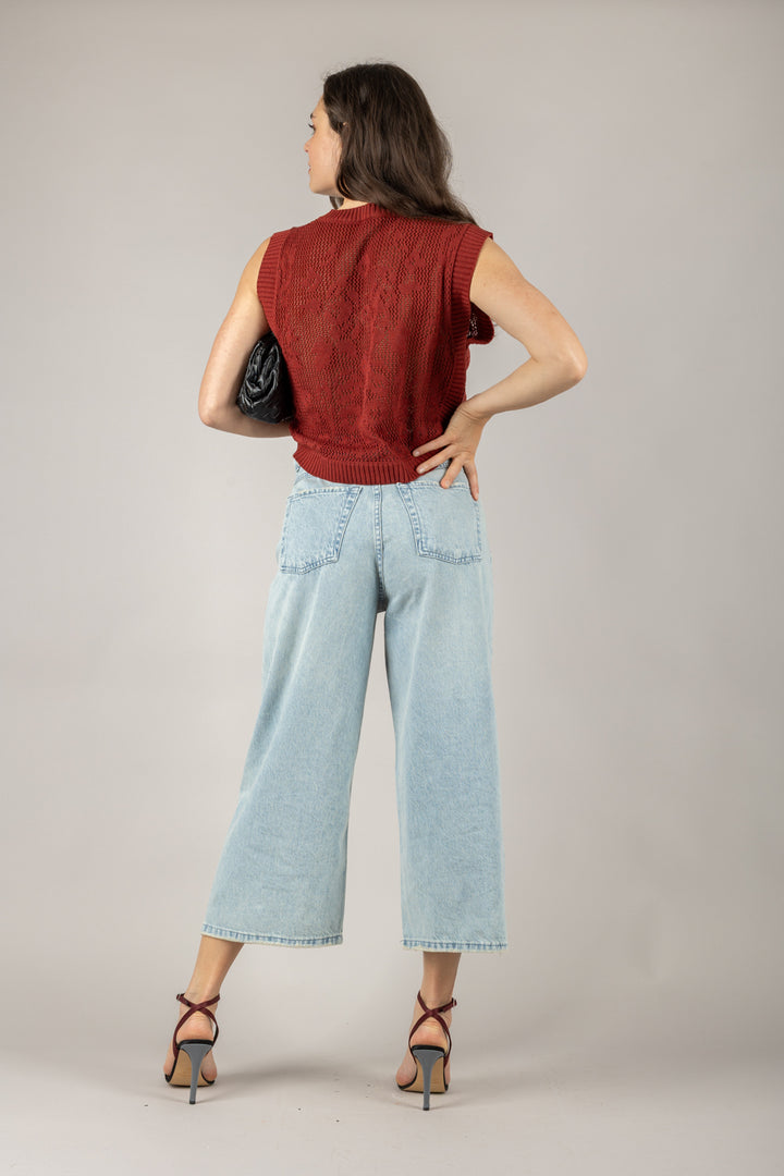VICOLO - 77133D - GILET SCOLLO A V UNCINETTO