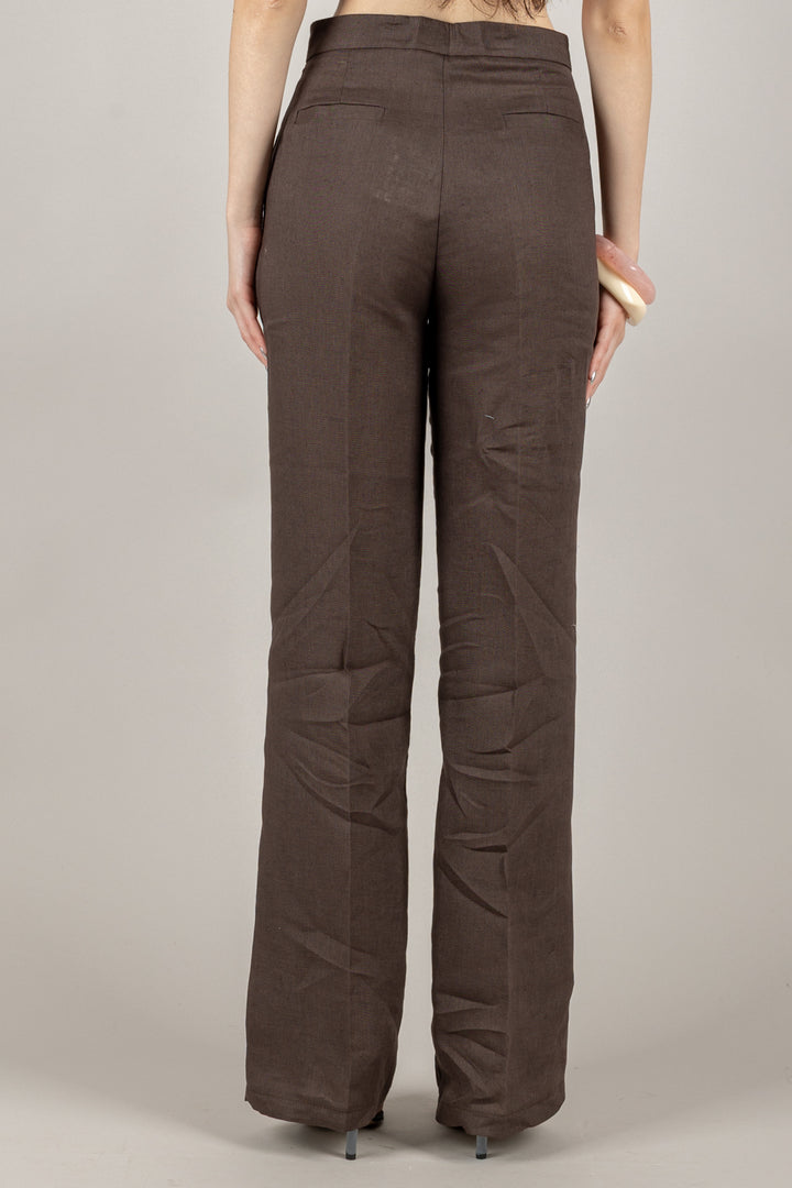 VICOLO - TD1872 - PANTALONE PALAZZO LINO