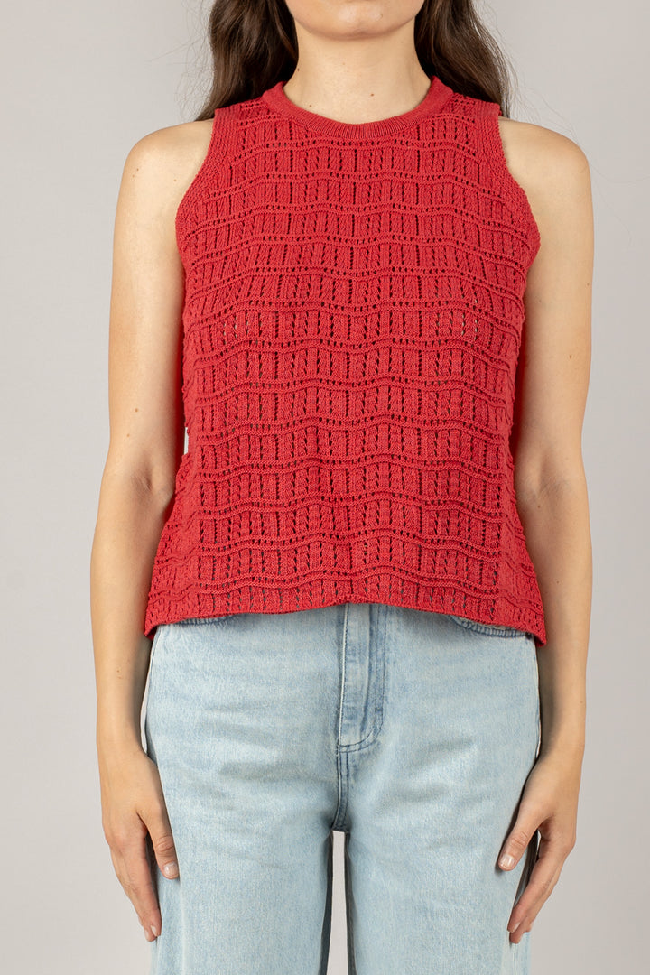 VICOLO - 77124D - GILET GIROCOLLO IN MAGLIA