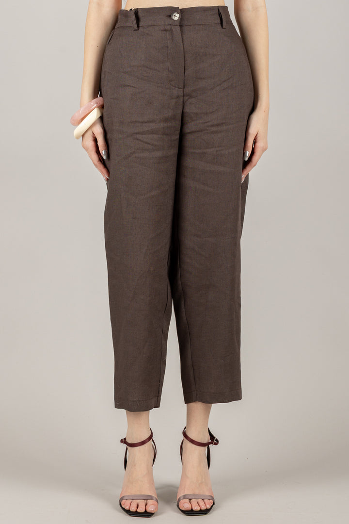 VICOLO - TD1876 - PANTALONE SIGARETTA IN LINO