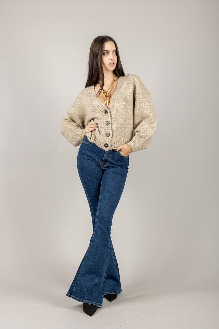 TENSIONE IN - D80818 - CARDIGAN CON BOTTONI