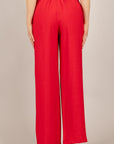 HAVEONE - PIA-Q532 - PANTALONE GAMBA DRITTA CON CINTURA CILIEGIA
