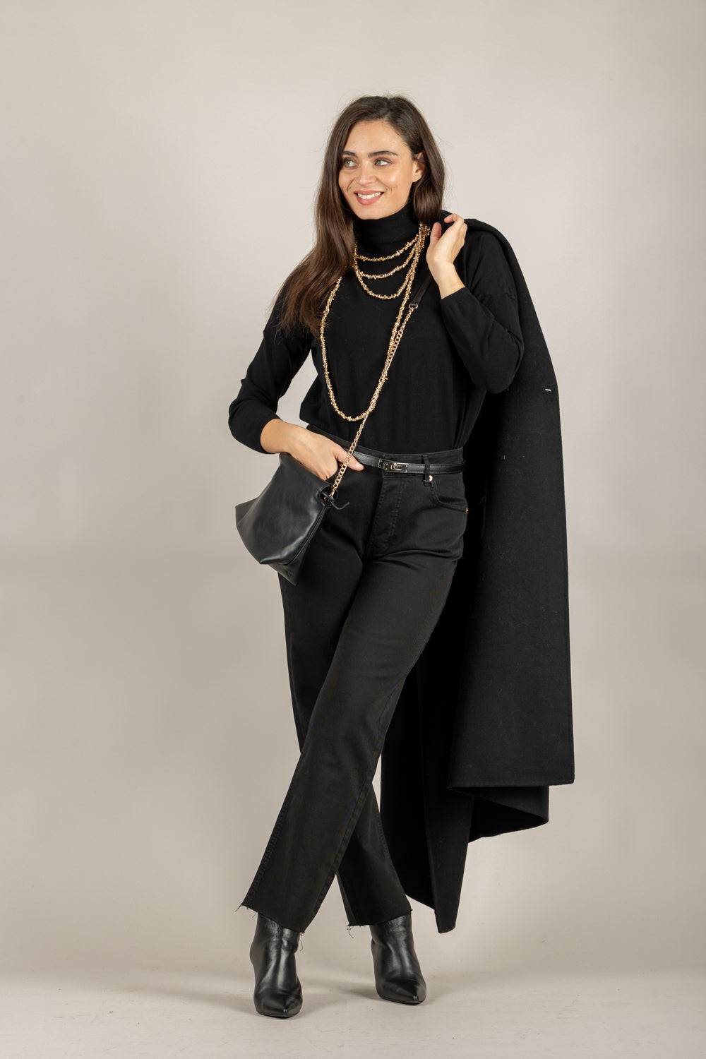 VICOLO - 22202F - MAGLIA COLLO ALTO