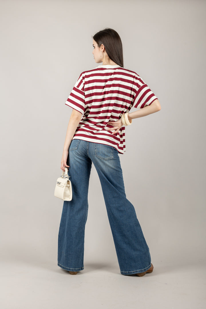 VICOLO - UD0196 - T-SHIRT RIGHE