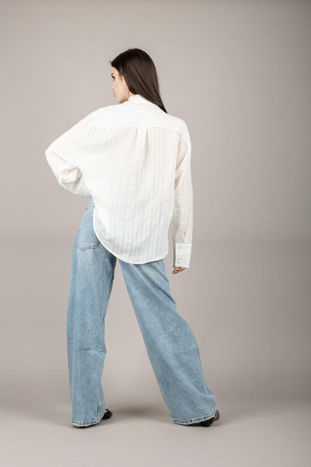HAVEONE - CVI-N030 - CAMICIA FLUIDA CON TASCHINO