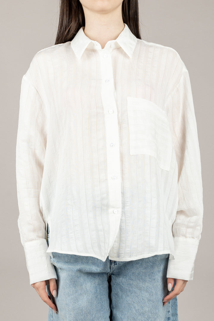 HAVEONE - CVI-N030 - CAMICIA FLUIDA CON TASCHINO