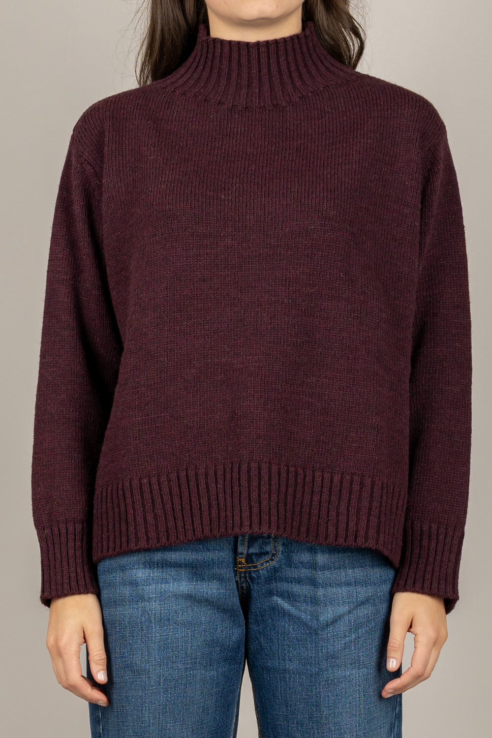 TENSIONE IN - D82044 - MAGLIA A COLLO ALTO MANICHE LUNGHE