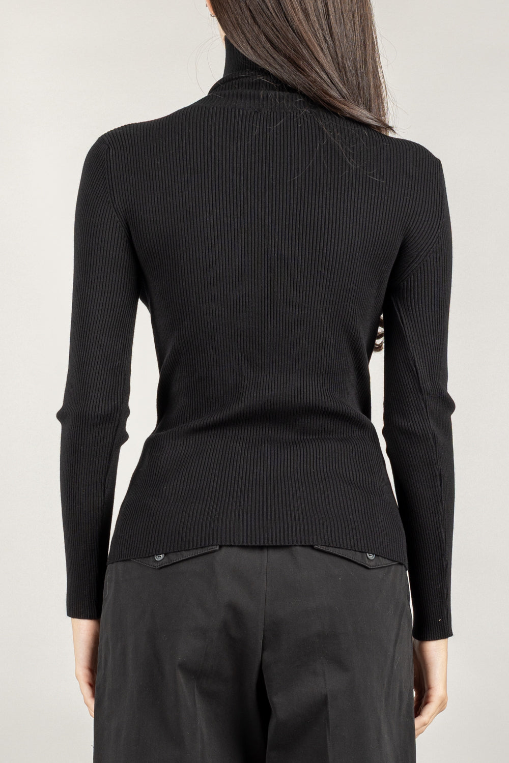 VICOLO - 22106F - MAGLIA COSTINA ASIMMETRICA